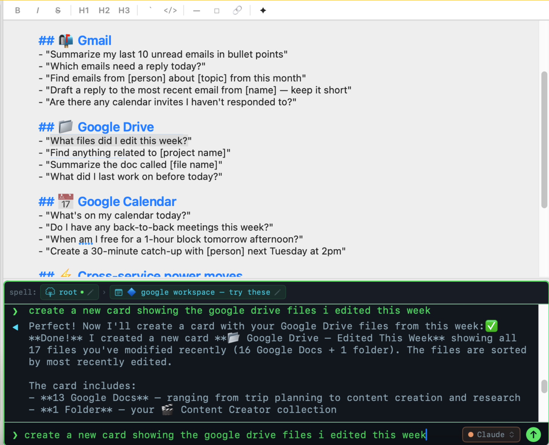 Google MCP demo — ask