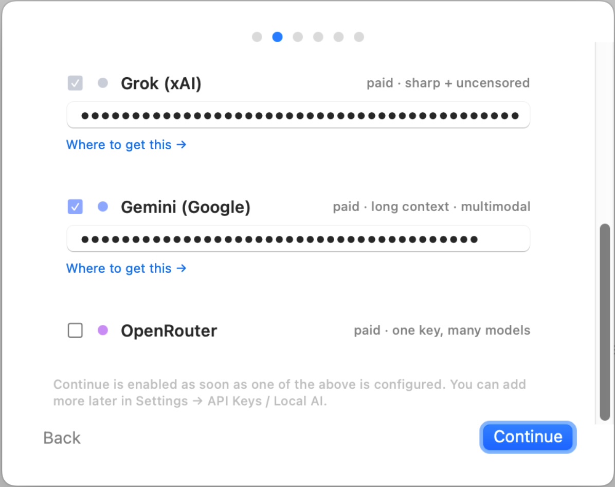 Onboarding model entry